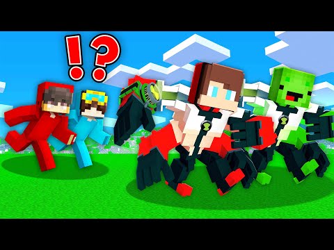 BEN 10 Speedrunners vs Hunters : JJ and Mikey vs Cash and Nico in Minecraft Maizen!
