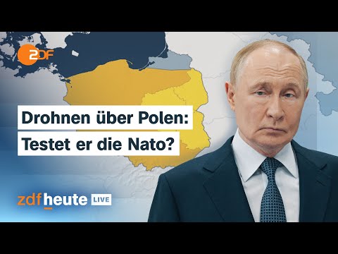 Polen schießt russische Drohnen ab – Putins Ziele und wie die Nato reagiert | ZDFheute live