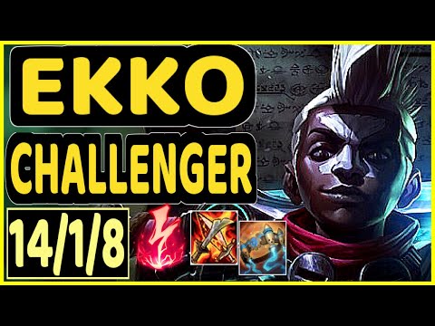 EVROT (EKKO) - 14/1/8 KDA MID CHALLENGER GAMEPLAY - BR