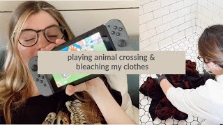 WEEK IN MY LIFE (QUARANTINE EDITION) animal crossing, skin care and tie dye