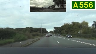 preview picture of video 'A556 - M6 J19 to M56 J7 (Part 1) - Front View with Rearview Mirror'