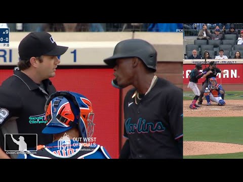 Ejection 069 - Nice Argument Develops After Jazz Chisholm Called Out on Inside 9th Inning Strike