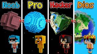 MINECRAFT: PLANETA NOOB VS PRO VS HACKER VS DIOS EN GALACTICRAFT