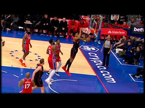 Scottie Barnes with the two Handed Slam - Raptors vs 76ers | March 31, 2023