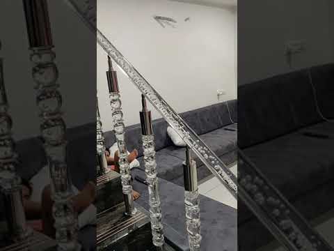 Silver deck acrylic stair pillars, for home