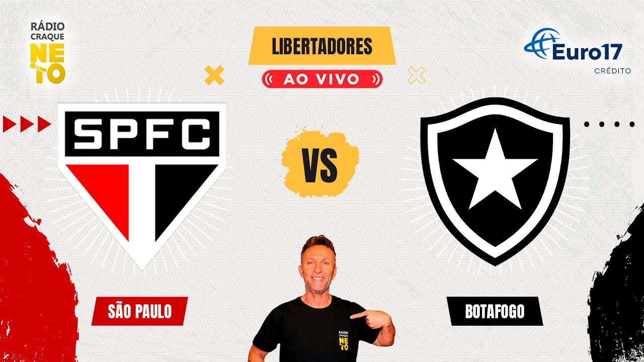 São Paulo x Botafogo | AO VIVO | Copa Libertadores 2024 | Rádio Craque Neto