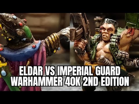 Warhammer 40k 2nd edition battle report. Eldar vs Imperial Guard 1500pts