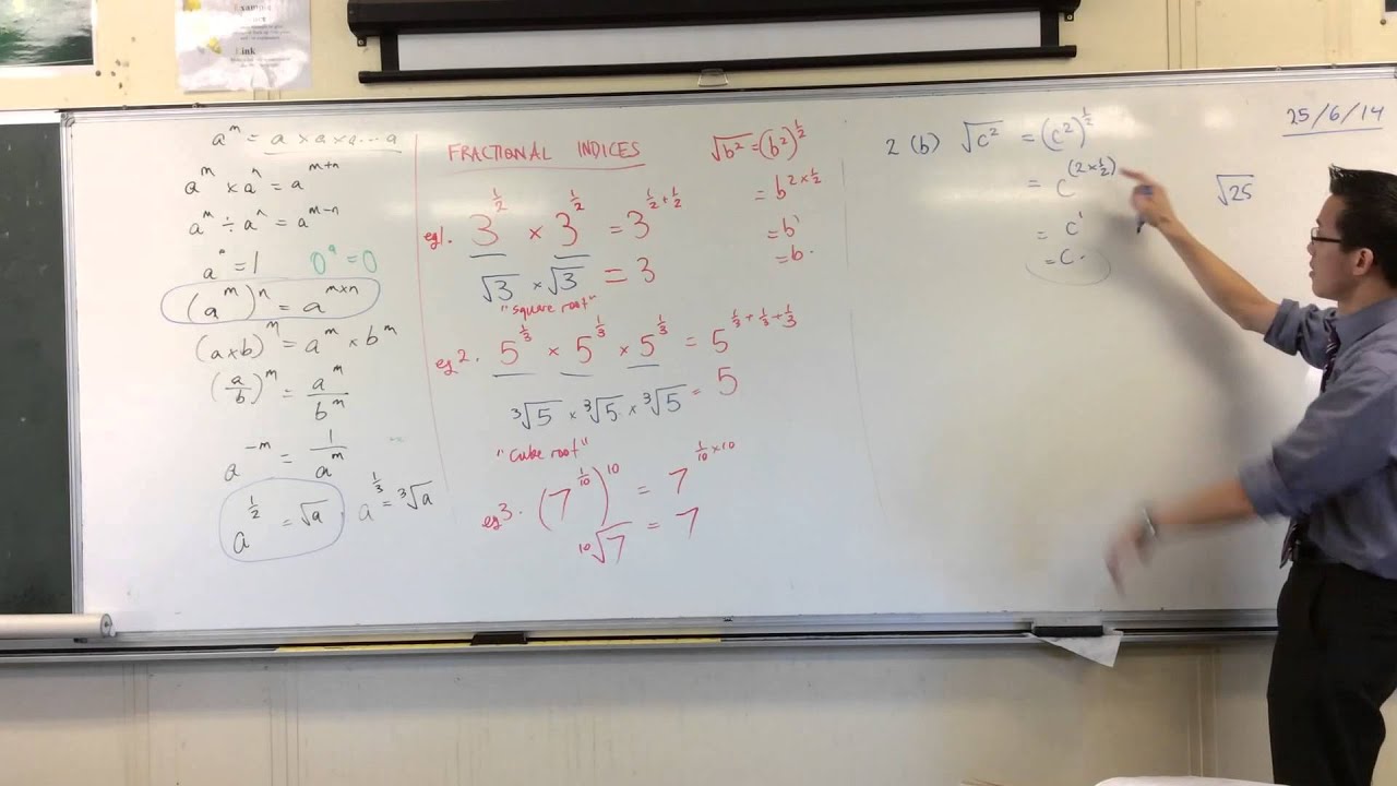Working w/ Fractional Indices: Basic Example Questions