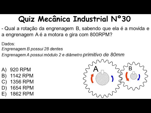 Quiz Mecânica Industrial - Vídeo 30