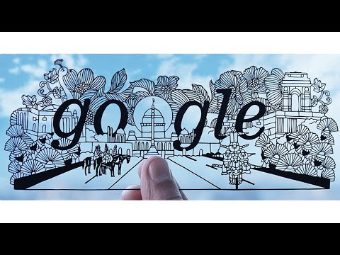 Google Doodle Papercutting For Indian Republic Day 2023 | Google Papercut by Parth Kothekar