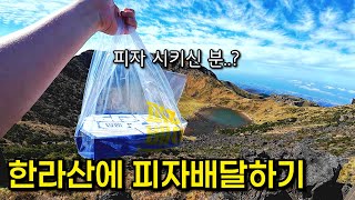 한라산 정상까지 피자배달하기