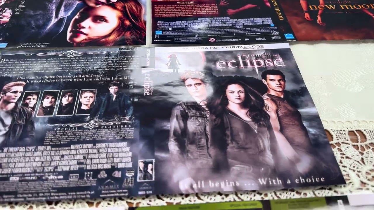 Twilight 1-5 individual 4k UHD. Custom printed to gloss. Blu-ray case covers 