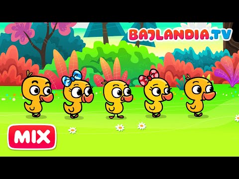 Pięć Małych Kaczątek - Składanka Piosenek dla dzieci - Bajlandia TV