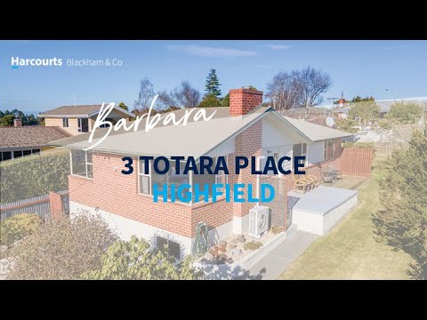 3 Totara Place, Highfield, Canterbury, 3房, 1浴, 独立别墅