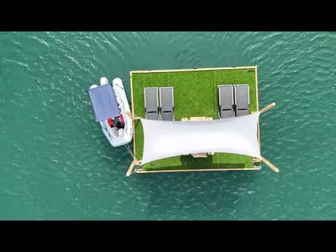 Check out Isla Capitano, your private floating island for the El Capitano Boats