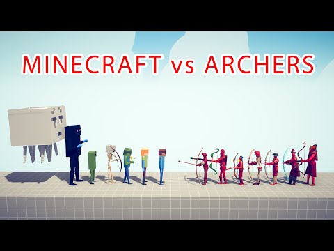 MINECRAFT Team vs ARCHERS Team - Totally Accurate Battle Simulator TABS