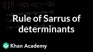 Linear Algebra: Rule of Sarrus of Determinants