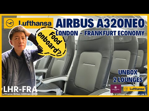 Lufthansa A320neo LHR Heathrow T2 Senator e Business Lounge Plaza Premium Frankfurt LH915 Econômica AF