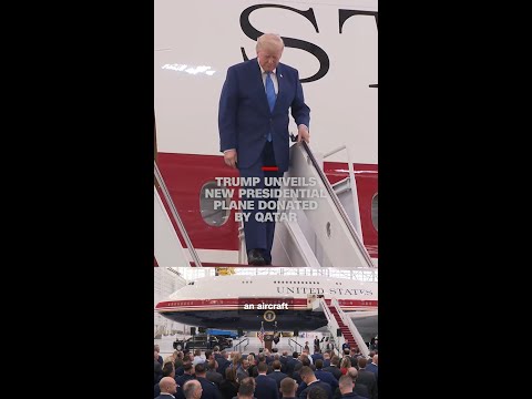 Trump unveils new presidential plane donated by Qatar