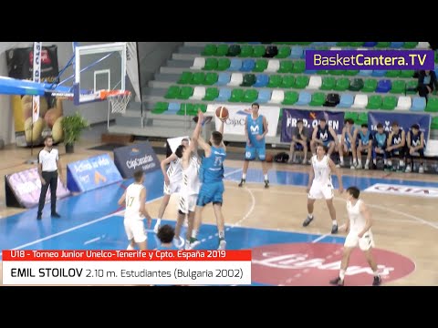EMIL STOILOV 2.10 m. Estudiantes (Bulgaria 2002) Torneo Internacional U18 Tenerife y Cpto.España.