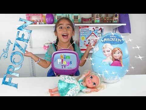 Giant Disney Frozen Surprise Egg and Huge Ana Makeover Surprise by KimPlaysTV Video