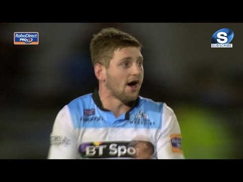 Finn Russell Penalty secures bonus point - Leinster v Glasgow Warriors 1st March 2014