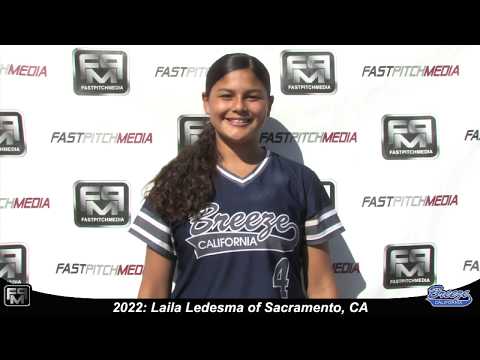 2022 Laila Ledesma Catcher and Third Base Softball Skills Video - Breeze Fernald