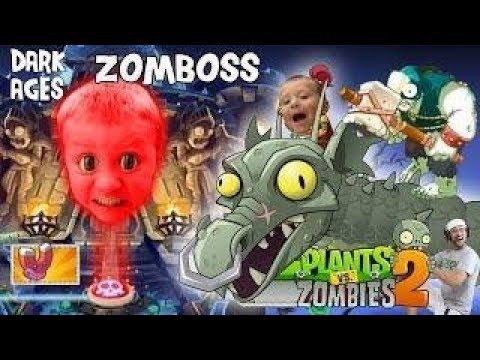 FGTEEV Chase vs. PVZ 2 Zomboss (DARK AGES FINAL BATTLE) + Lets Play Pinata Party w/ Dad