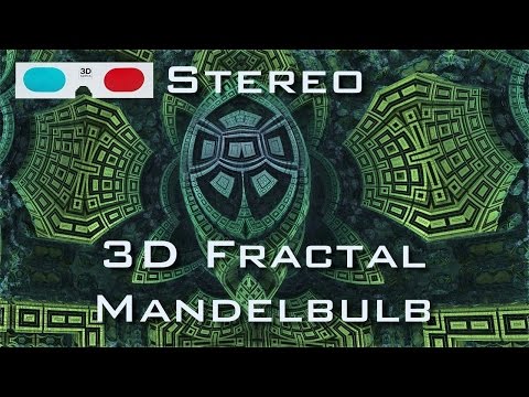 3D Descent into Fractal Core - Mandelbulb 3D anaglyph stereo fractal HD 720p