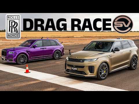 V8 vs V12: Range Rover Sport SV vs Rolls-Royce Cullinan drag race!