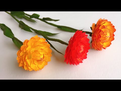 ABC TV | How To Make Strawflower Paper Flower With Shape Punch - Craft Tutorial