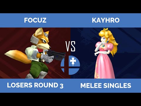 RogaSmash 195: SSBM Losers R3 - FocuZ (Fox) vs Kayhro (Peach)