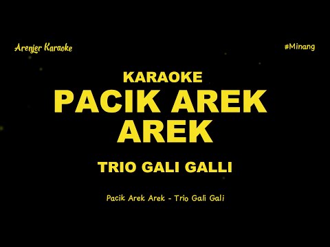 Karaoke Pacik Arek Arek (Jan Sampai Lapeh) Video Lirik Trio Gali Gali