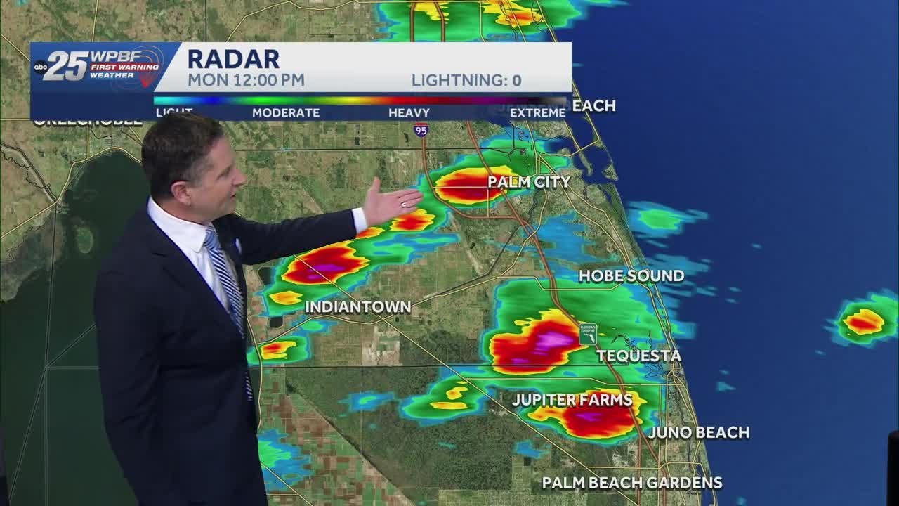 Chance for showers and thunderstorms as cold front moves across the area