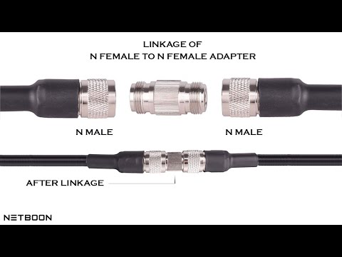 Rf coaxial n female to n female adapter n type female to fem...