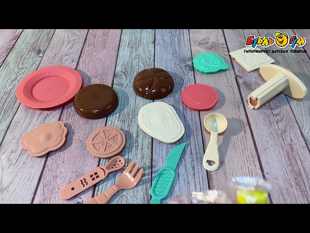 Набор для лепки Lanson Toys Делаем гамбургер 10цветов 24предмета с 3лет - видео