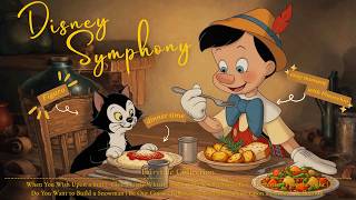 A Warm Dinner with Pinochio | Cozy Disney Orchestra Playlist for Deep Focus 🕯️