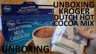 Unboxing Kroger Milk Chocolate Dutch Hot Cocoa Mix 8-Pack