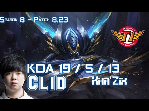 SKT T1 Clid KHA'ZIX vs KINDRED Jungle - Patch 8.23 KR Ranked