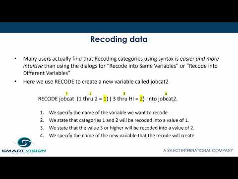 Getting Started With SPSS Syntax Part 3