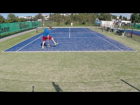 Tennis in Iceland, Highlights, playing at the Vikin courts 08 18