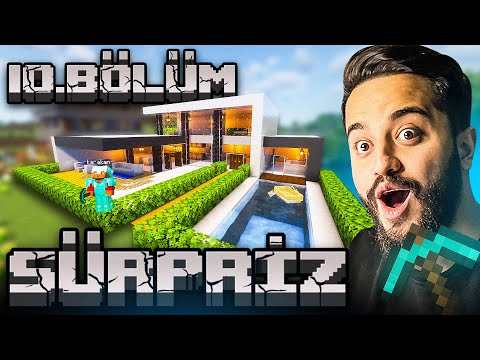 EKİPTEN BÜYÜK SÜRPRİZ! SONUNDA MİNECRAFT'DAKİ EN İYİ EV BENİM! (ÇOK SEVİNDİM) 10. Bölüm