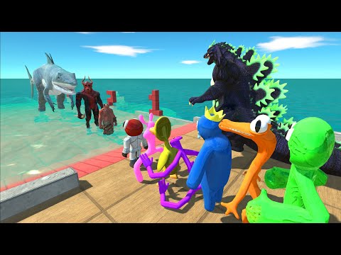 Dive Into The Sea To Fight King Shark | Rainbow Friends VS Super Godzilla - ARBS