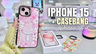 iPhone 15 Unboxing (PINK) 🌸 CASEBANG Imagisnap Phone Case (+Testing) ❤︎ Emmy Lou