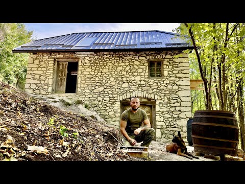 Steinhütte in den Bergen, Schließung der Satteldachüberstände Ep.07
