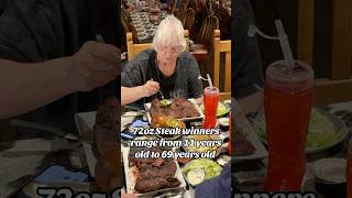72oz steak winners at the Big Texan in Amarillo Texas have come in at a wide range of ages! 😮
