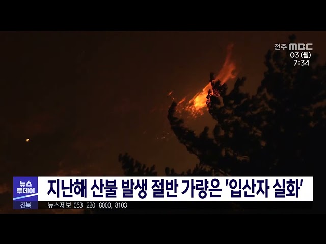 지난해 산불 발생 절반 가량은 '입산자 실화'