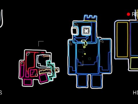 Mini Crewmate Kills Rainbow Friends in Minecraft | Among Us neon skin