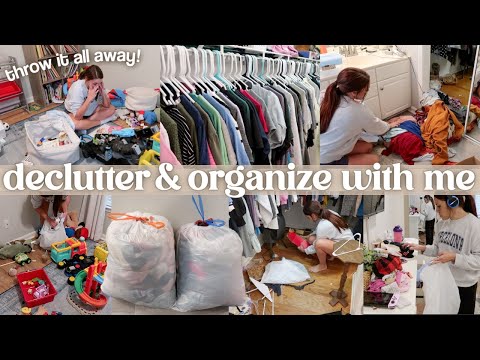 EXTREME DECLUTTER & ORGANIZE WITH ME! decluttering & organizing my home | getting rid of so much!!