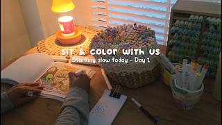Sit & Color With Us (ASMR) ✨ Day 1 | Comfy Corner by Coco Wyo #colorwithme #asmr #coloringbook